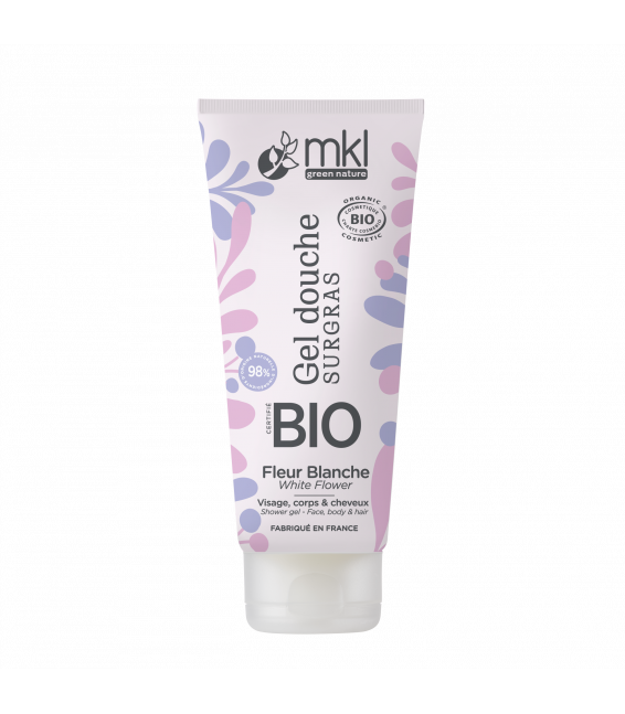 Gel douche certifié BIO 200ml - Fleur blanche