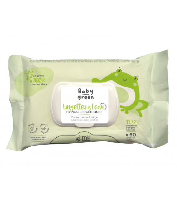 Lingettes à l'eau - 100% compostables