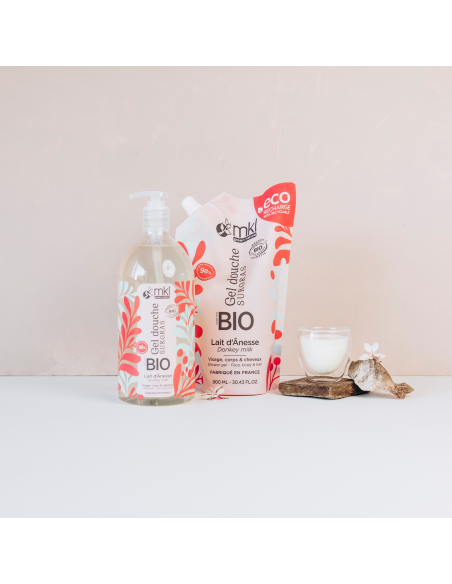Gel douche certifié BIO 1L - Lait d'ânesse
