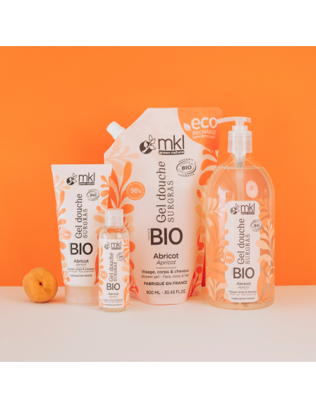 Gel douche certifié BIO 1L - Abricot