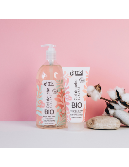 Gel douche certifié BIO 1L - Fleur de coton