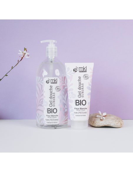 Gel douche certifié BIO 1L - Fleur blanche