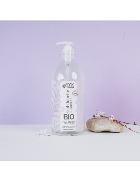 Gel douche certifié BIO 1L - Fleur blanche