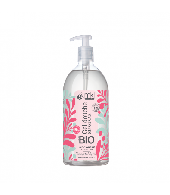 Gel douche certifié BIO 1L - Lait d'ânesse