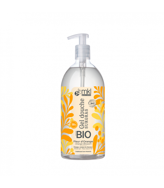 Gel douche certifié BIO 1L - Fleurs d'oranger