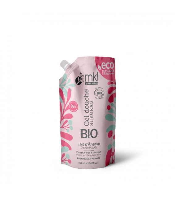 Eco-recharge certifiée bio 900ML - Lait d'ânesse