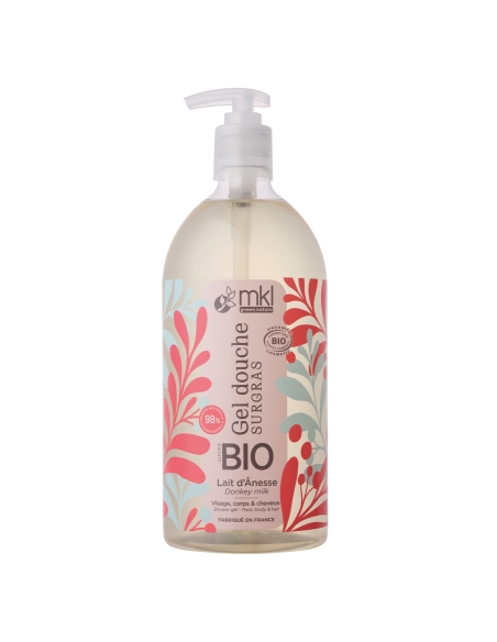 Gel douche certifié BIO 1L - Lait d'ânesse