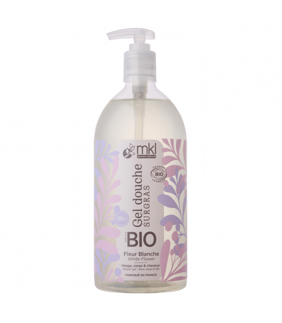 Gel douche certifié BIO 1L - Fleur blanche