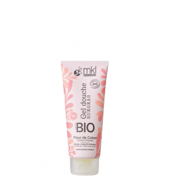 Gel douche certifié BIO 200ml - Fleur de coton