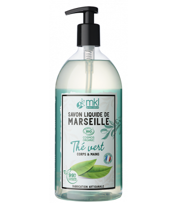 Certified organic marseille liquid soap - Green Tea
