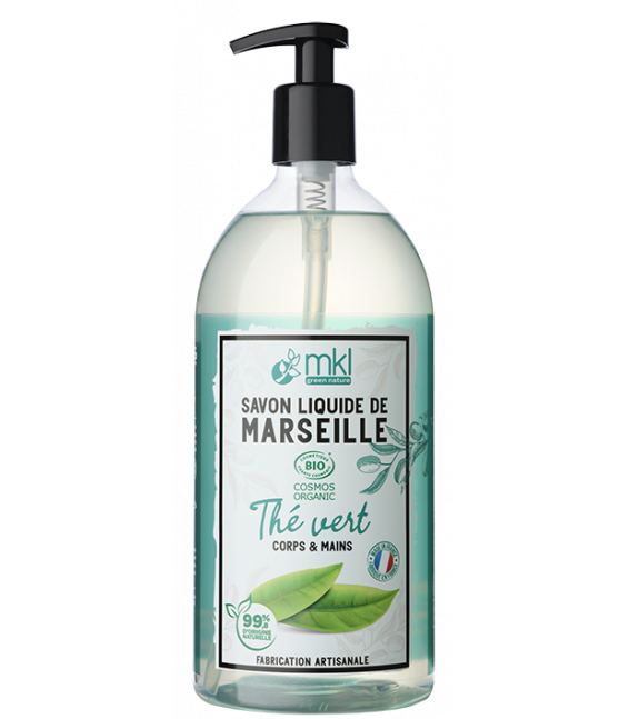 MKL Savon de Marseille liquide certifié Bio - Thé vert 1L