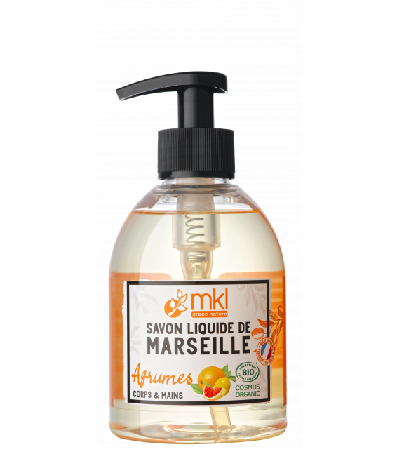 MKL Savon de Marseille liquide certifié Bio - Agrumes 300 ml 