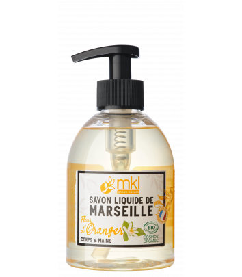 MKL Savon de Marseille liquide certifié Bio - Fleur d'oranger 300 ml